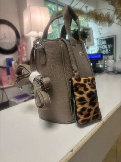 Bag ecopelle Coveri con porta documenti leopardato