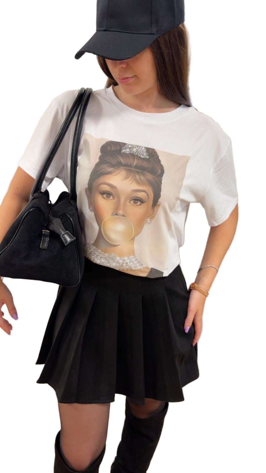 T-shirt bianca con stampa