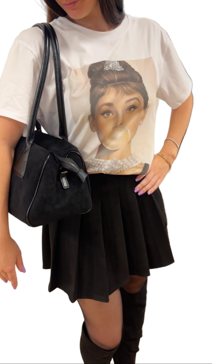 T-shirt bianca con stampa
