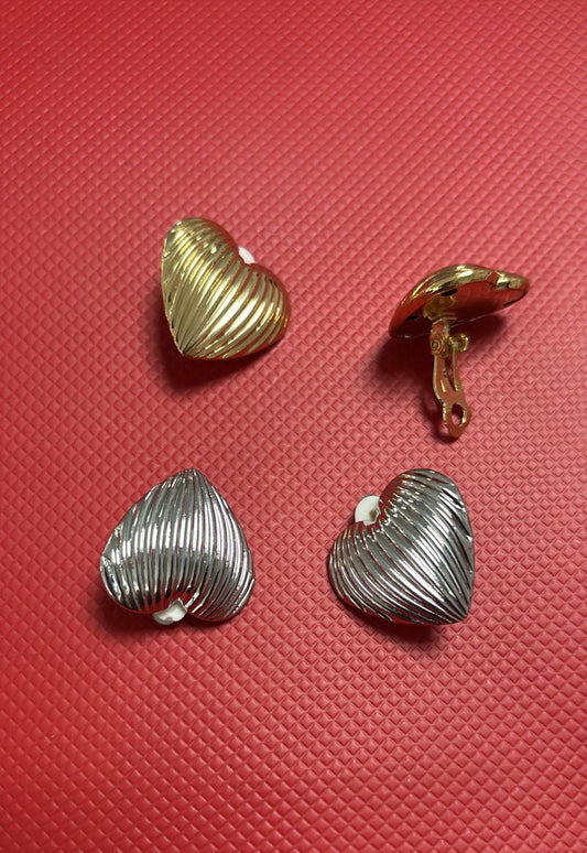 Orecchini cuore a clip