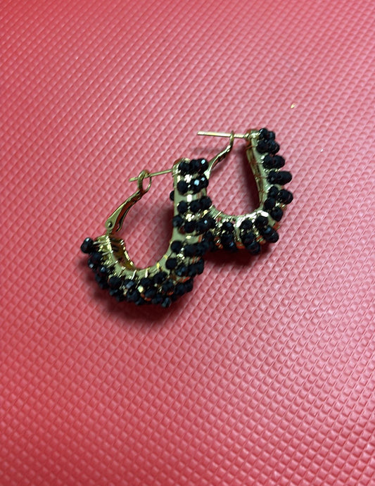 Orecchini con perline strass