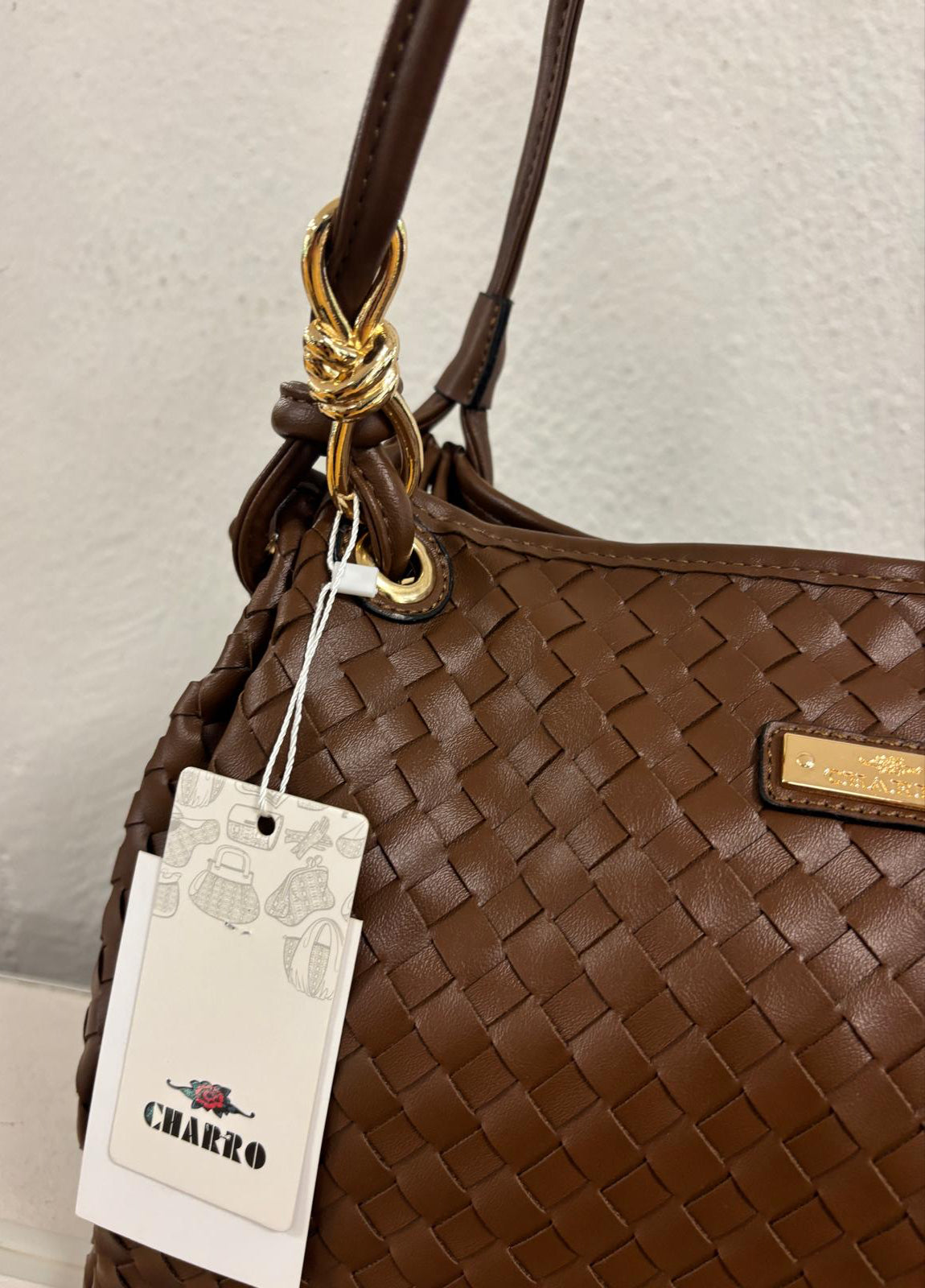 Bag Charro ecopelle lavorazione intreccio.