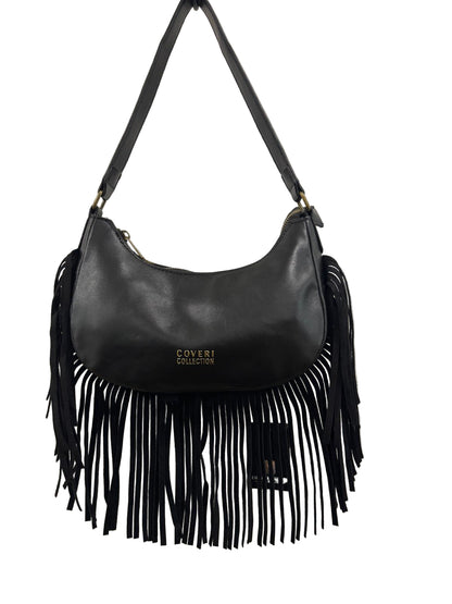 Bag Coveri mezzaluna ecopelle piccola con frange
