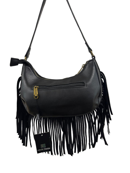 Bag Coveri mezzaluna ecopelle piccola con frange