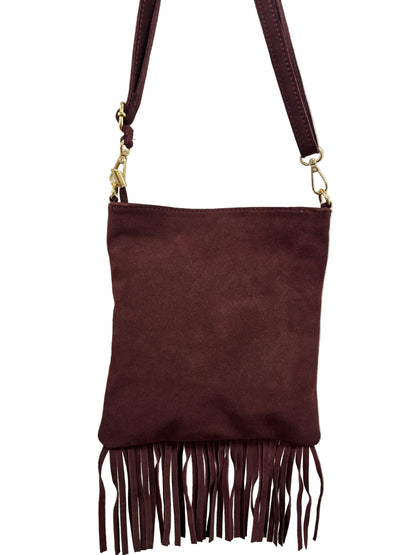 Bag vera pelle con frange