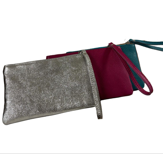 Pochette in vera pelle