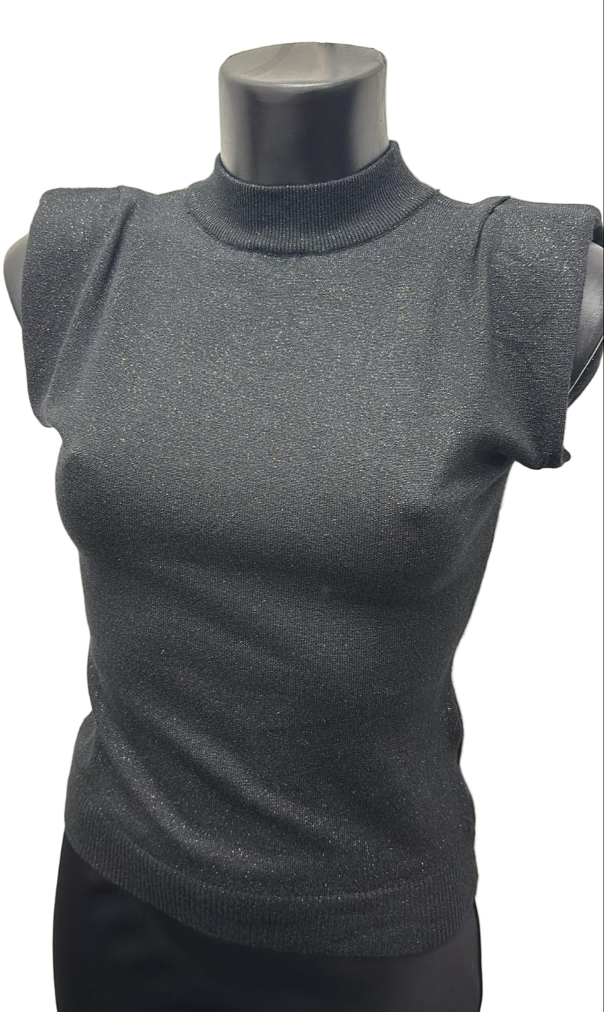 T-shirt laminata con spalline