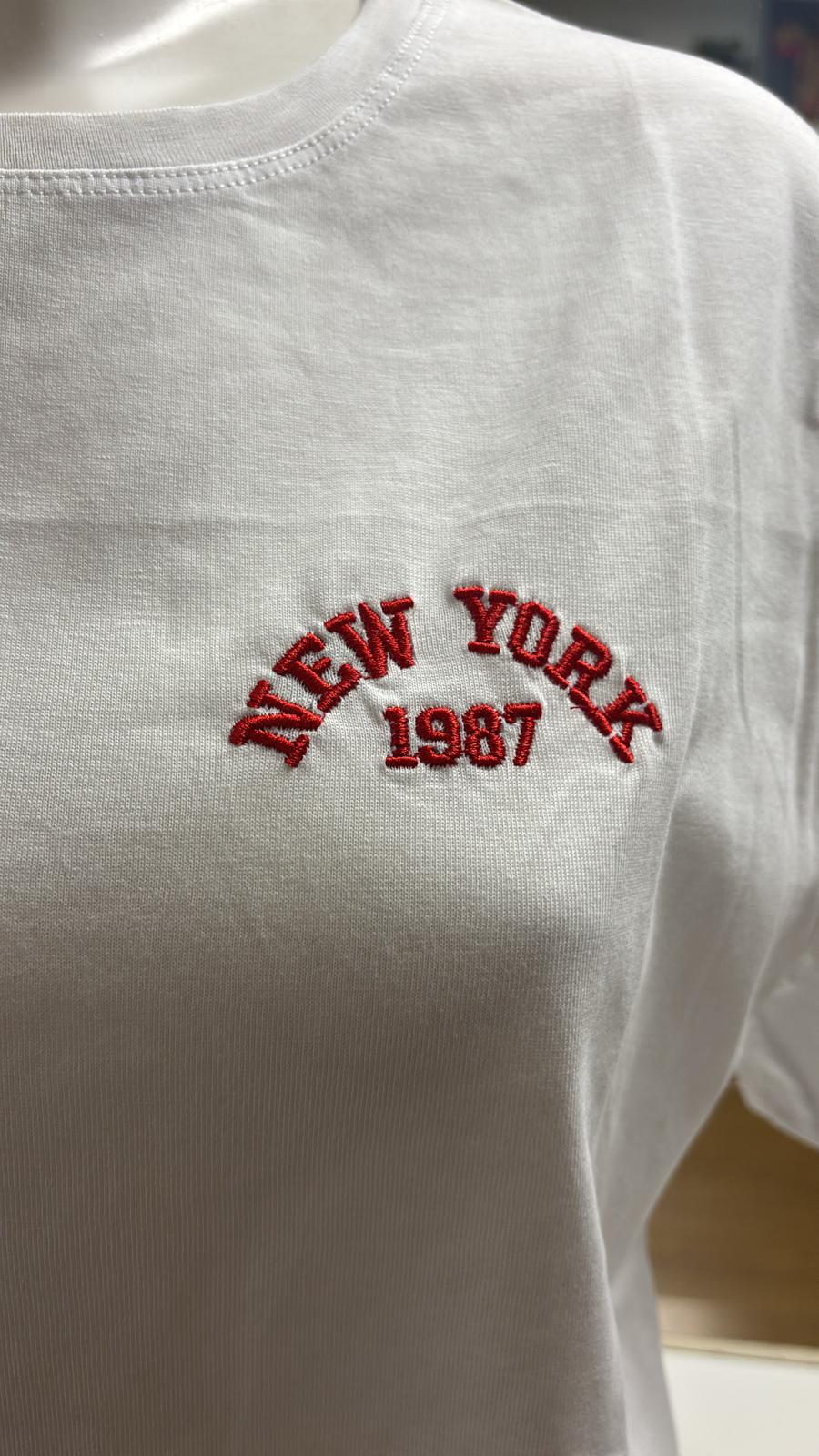 T-shirt puro cotone New York 1987