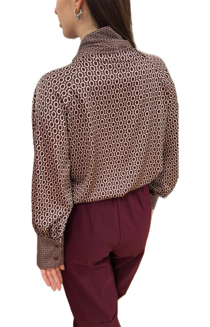 Camicia in viscosa con fiocco