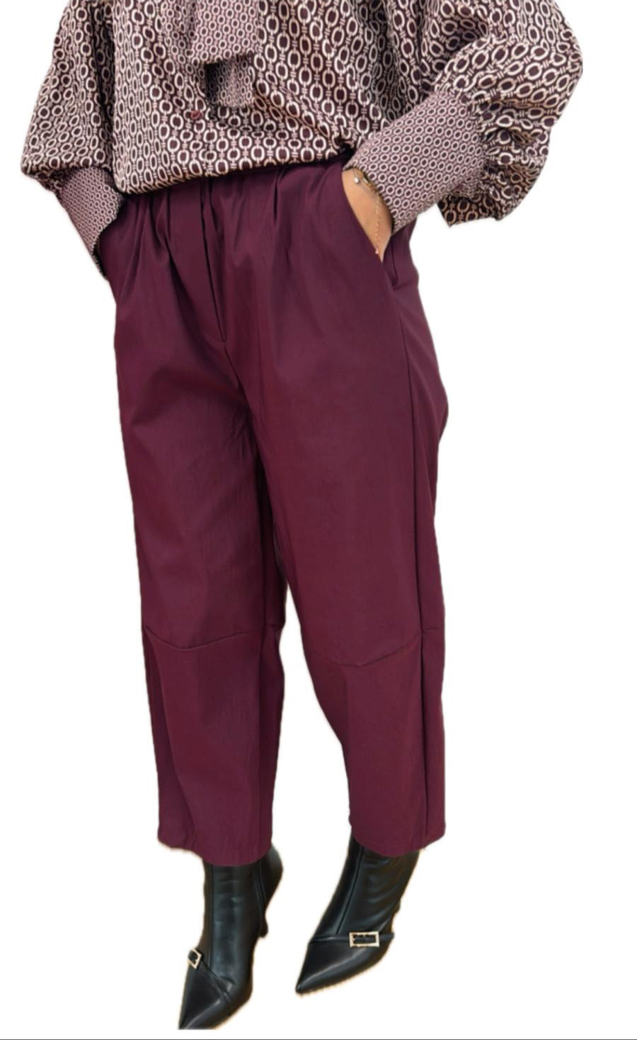 Pantalone balloon elasticizzato