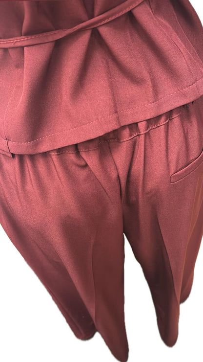 Completo gilet e pantalone palazzo