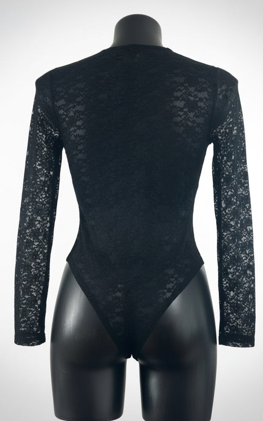 Body in pizzo elasticizzato