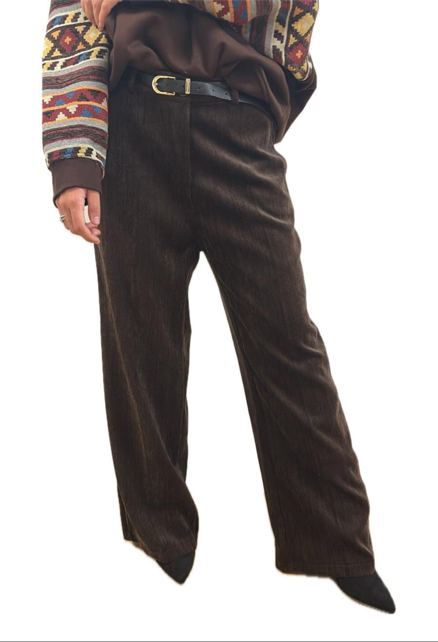 Pantalone in velluto gamba dritta