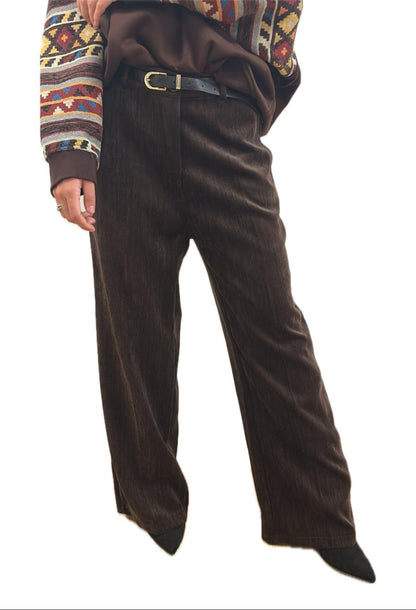 Pantalone in velluto gamba dritta