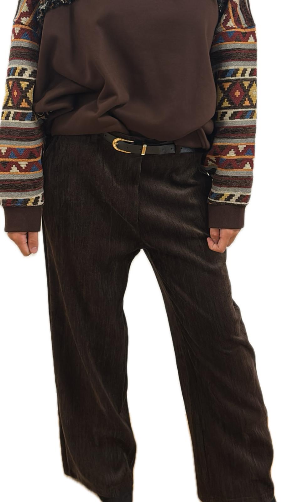 Pantalone in velluto gamba dritta