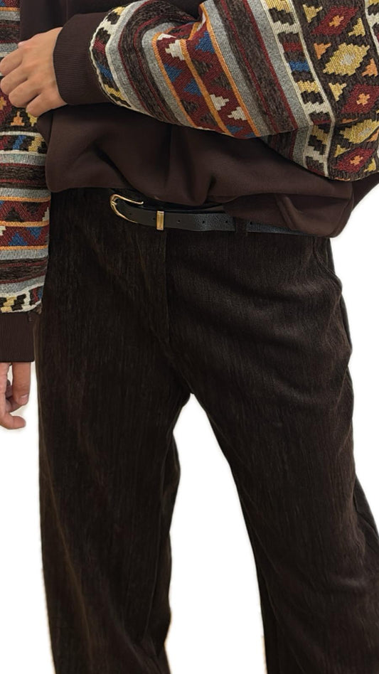 Pantalone in velluto gamba dritta