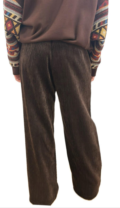 Pantalone in velluto gamba dritta