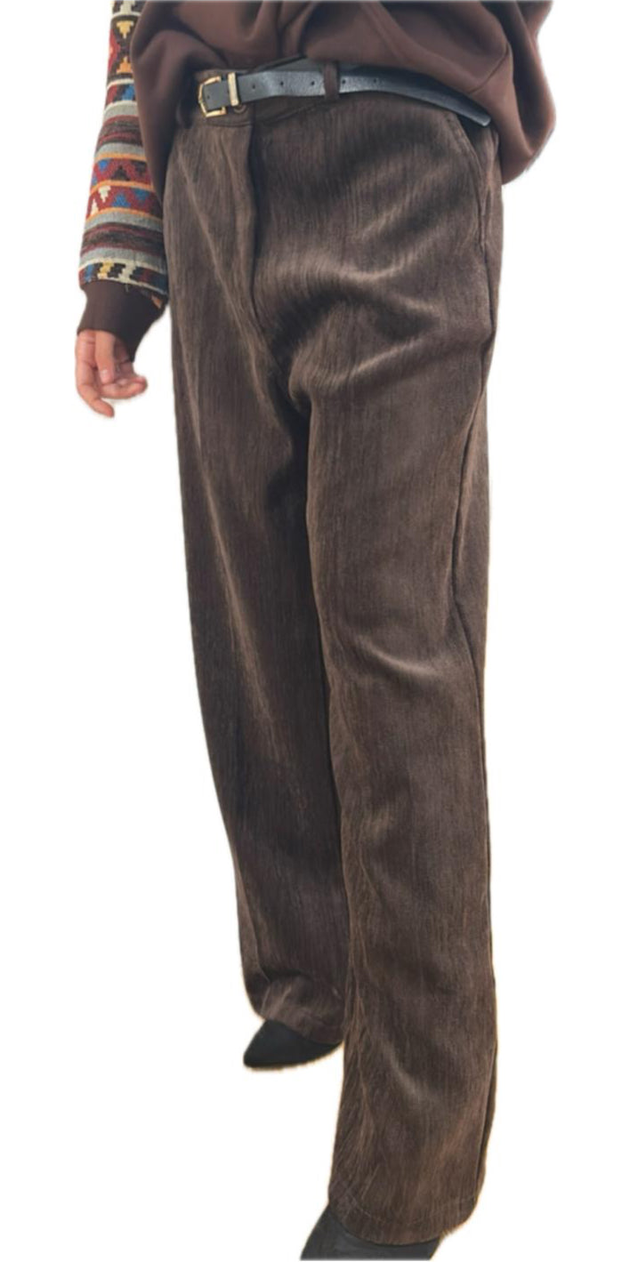 Pantalone in velluto gamba dritta