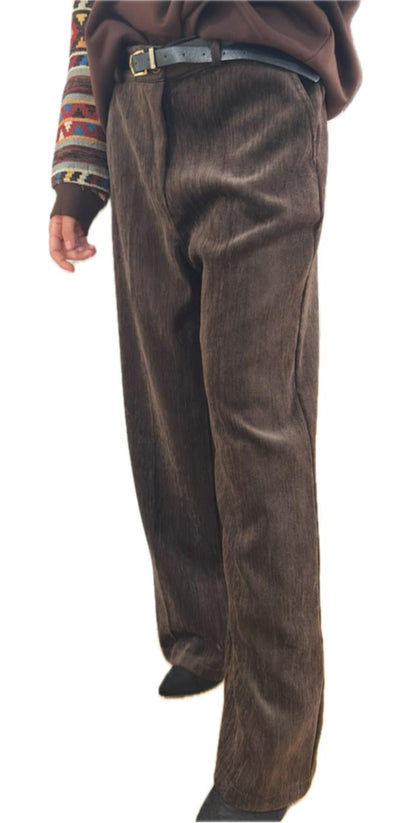 Pantalone in velluto gamba dritta