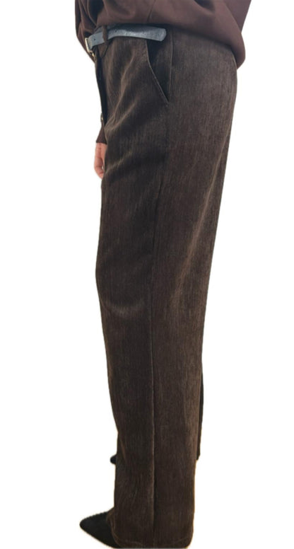 Pantalone in velluto gamba dritta