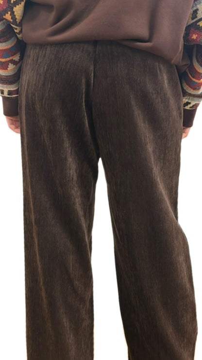 Pantalone in velluto gamba dritta