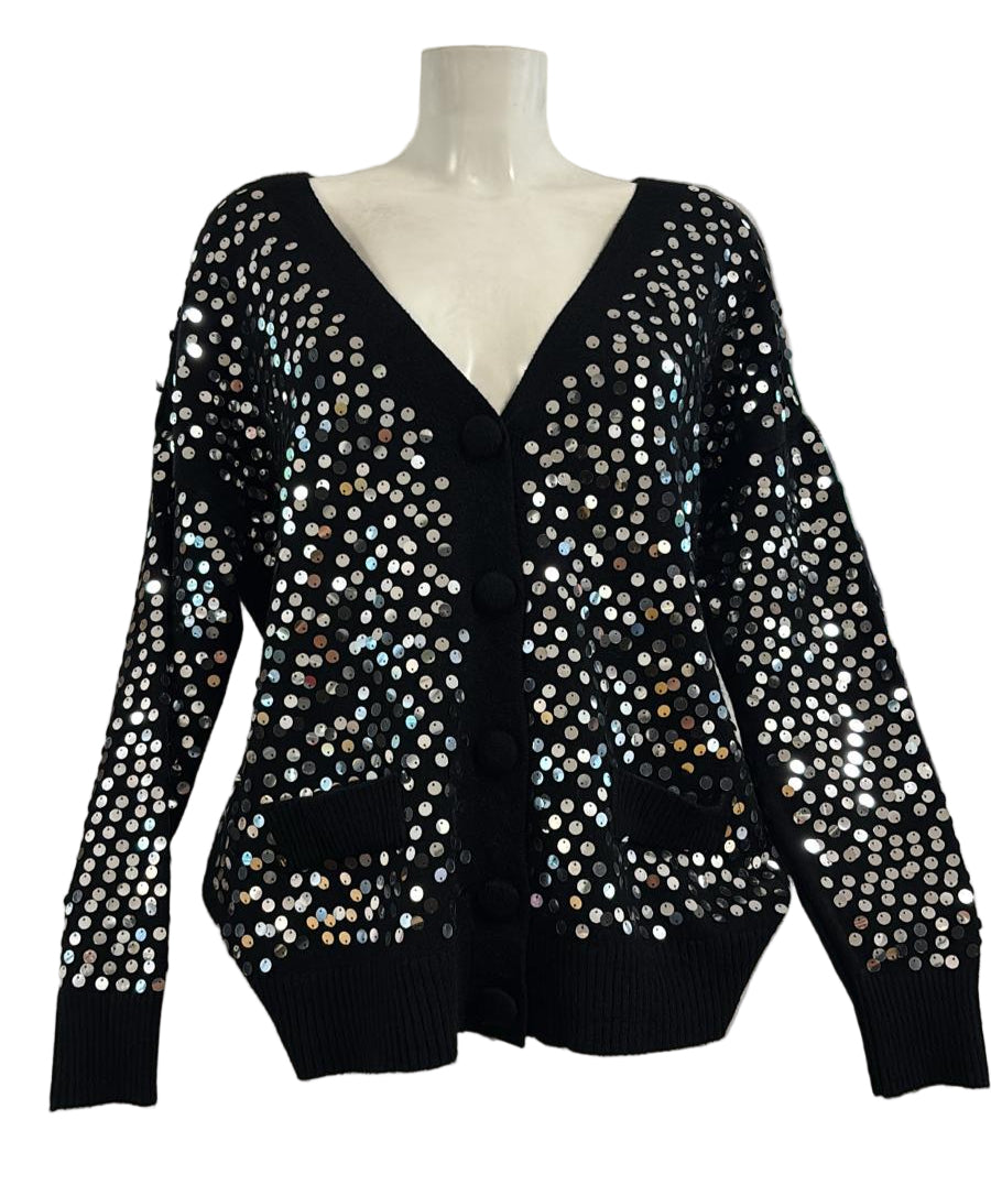 Cardigan con paillettes