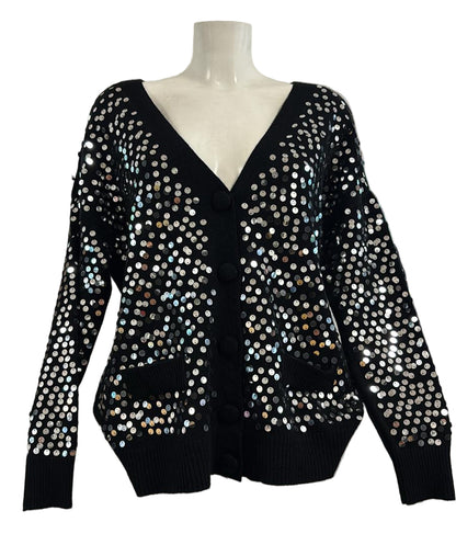 Cardigan con paillettes