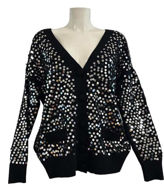 Cardigan con paillettes