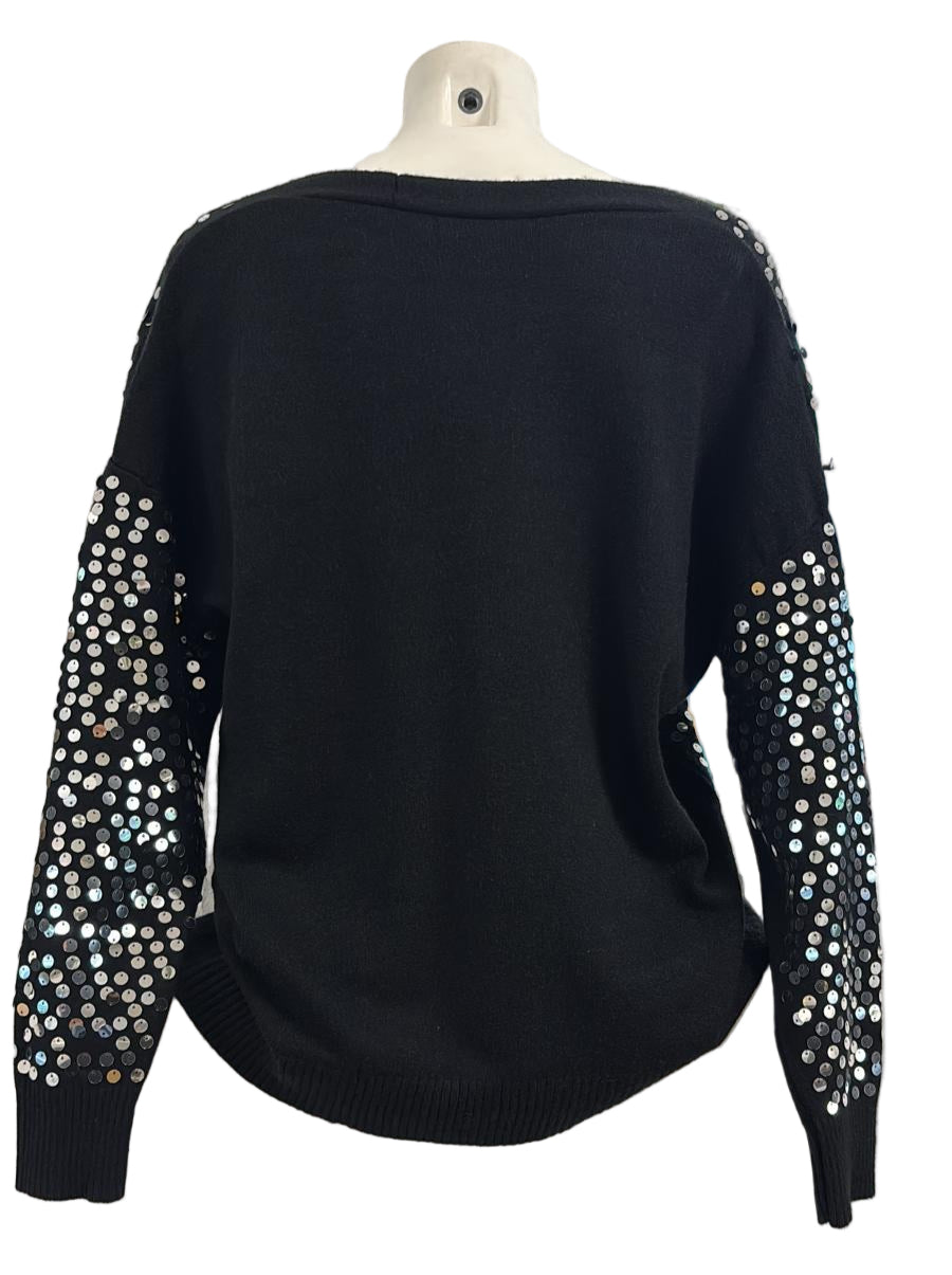 Cardigan con paillettes