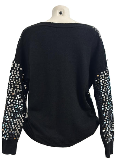 Cardigan con paillettes