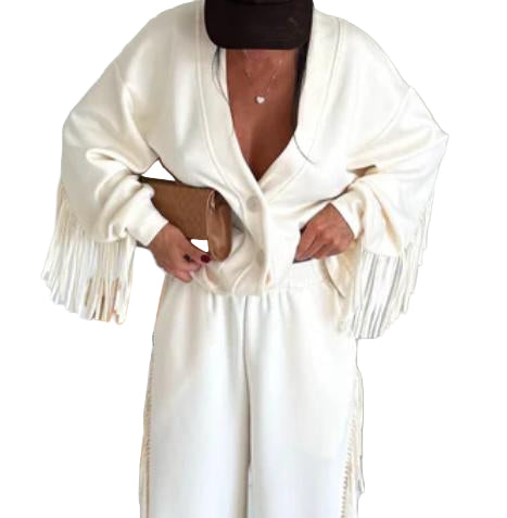 Cardigan con frange