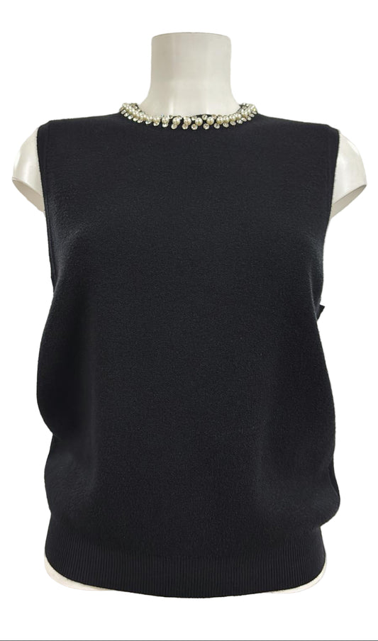 Maglia in viscosa e lana elastan