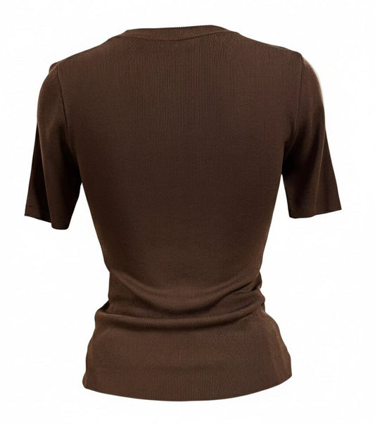 Maglia in filo con perle e strass
