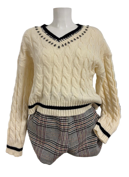 Short in lana a scacchi