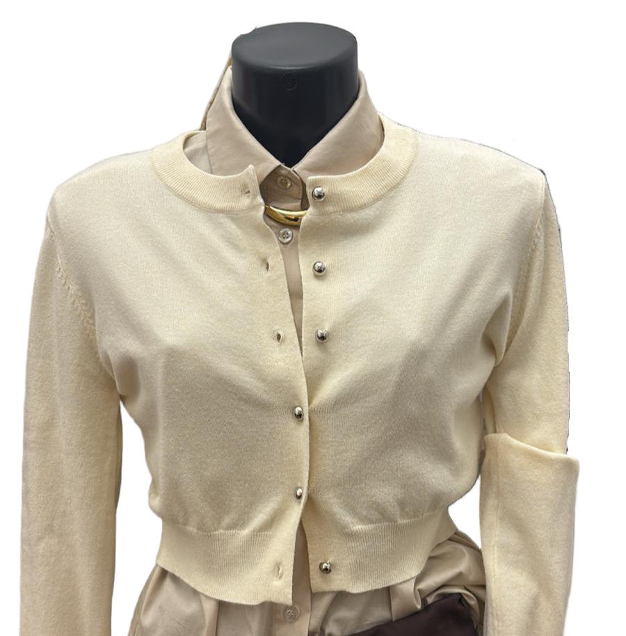Cardigan crop maniche lunghe
