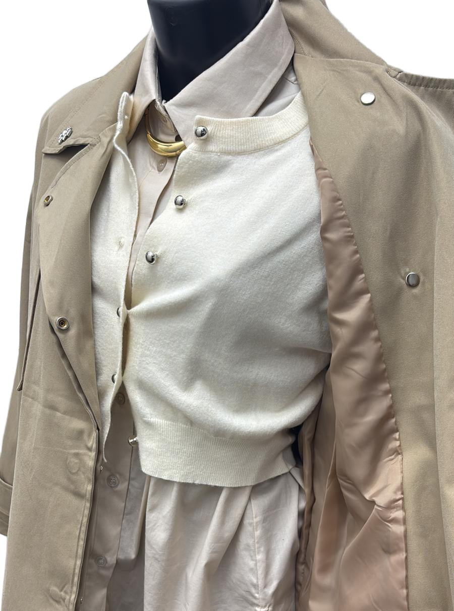 Cardigan crop maniche lunghe