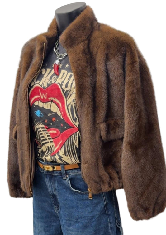 Bomber eco pelliccia
