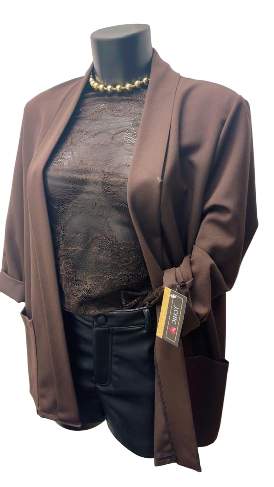 Maglia in pizzo elasticizzata