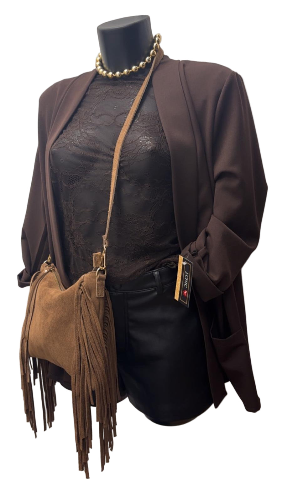Maglia in pizzo elasticizzata