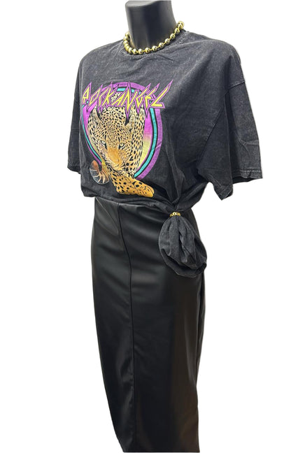 Gonna a matita ecopelle