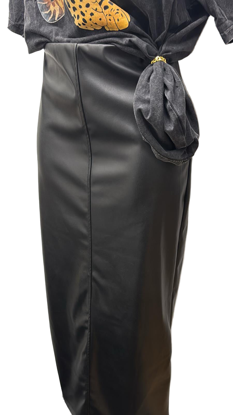 Gonna a matita ecopelle