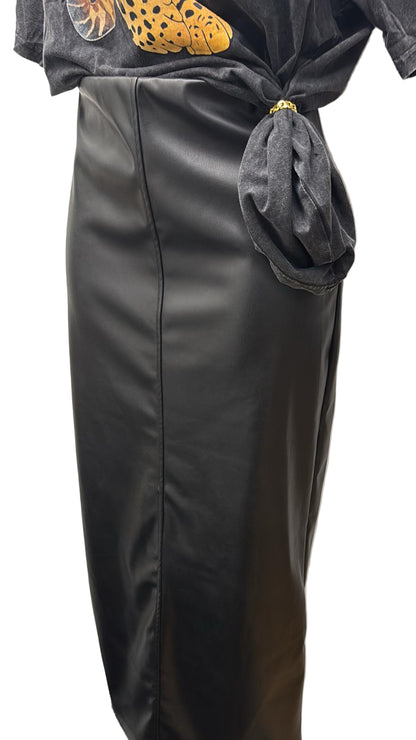 Gonna a matita ecopelle