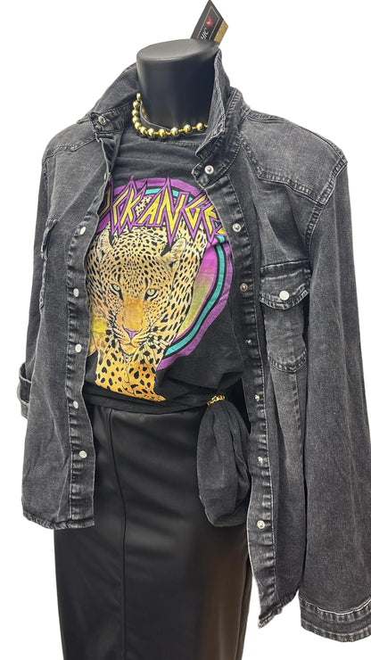 Gonna a matita ecopelle