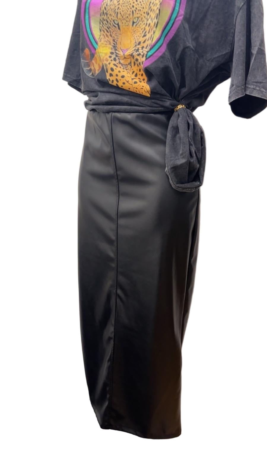 Gonna a matita ecopelle