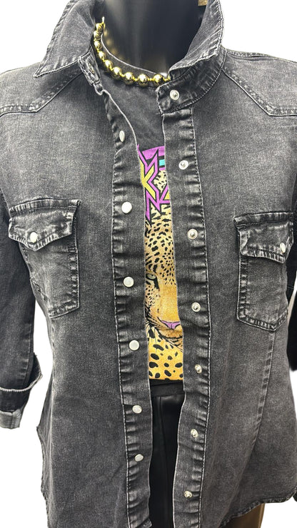 Camicia in jeans elasticizzata