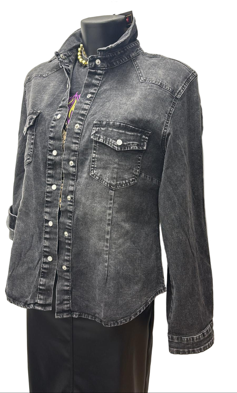 Camicia in jeans elasticizzata