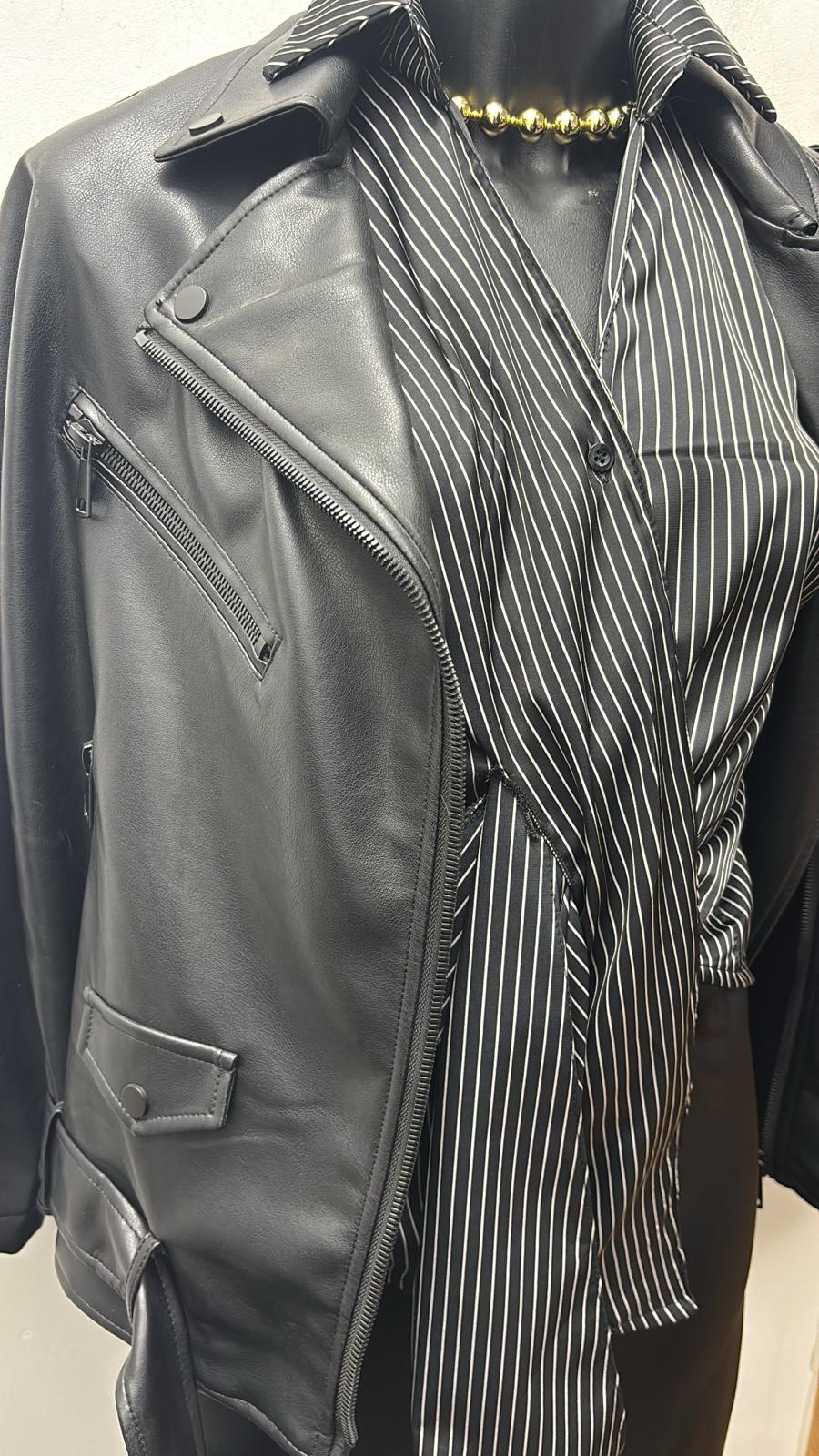 Camicia in viscosa a righe