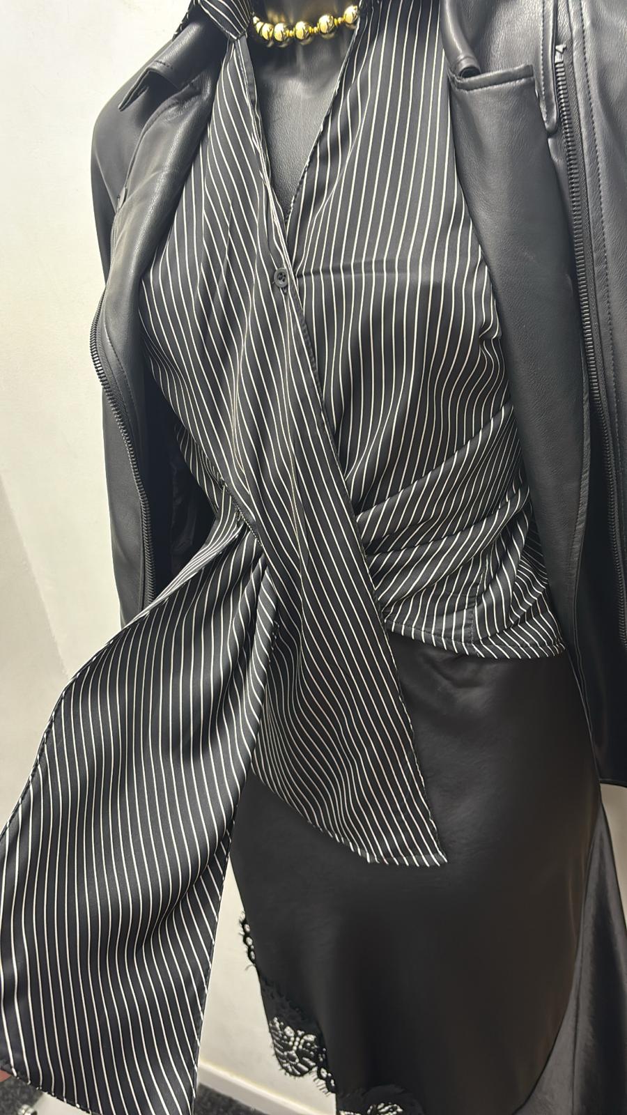 Camicia in viscosa a righe