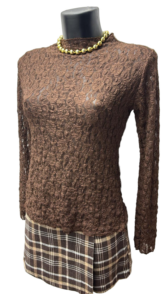 Maglia in pizzo elasticizzata