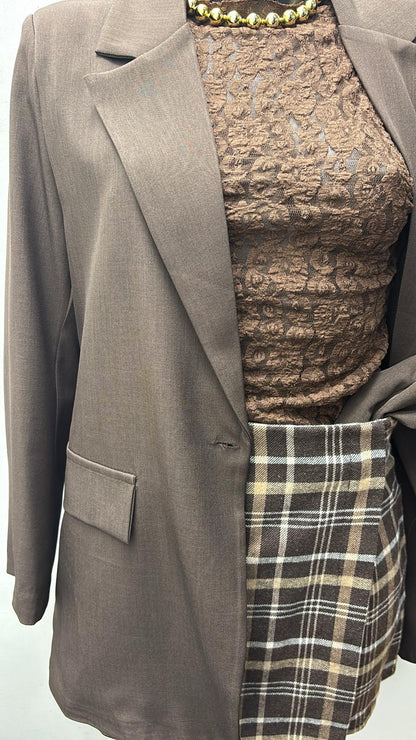 Giacca punto milano foderata